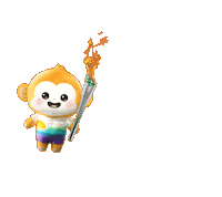 Torch Relay Monkey Sticker by The World Games