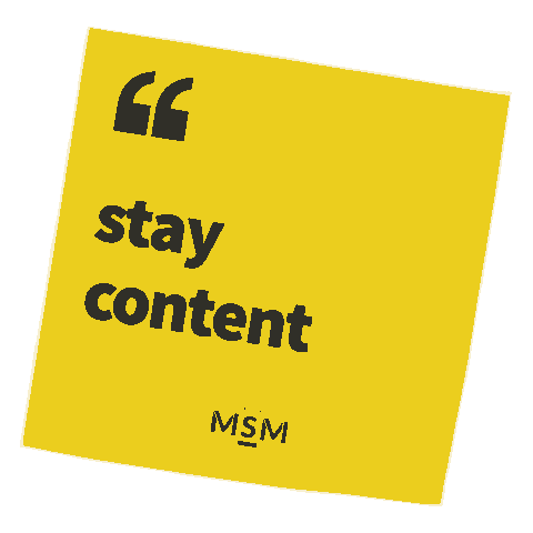 Content Staycontent Sticker by MSM Digital