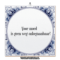 Doorzetten Optimisme Sticker by Tegelspreuken.nl