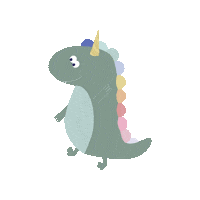 Happy Dinosaur Sticker by Papier Patate