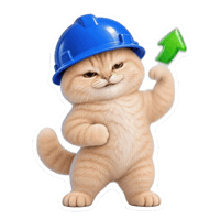 Cat Winning Sticker by Basecat