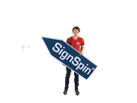 SignSpin art crazy marketing street Sticker