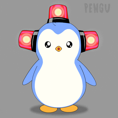 Warning Red Lights GIF by Pudgy Penguins