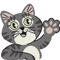 Cat Hello Sticker