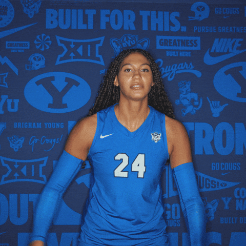 Ncaa Volleyball Go Cougs GIF by BYU Cougars