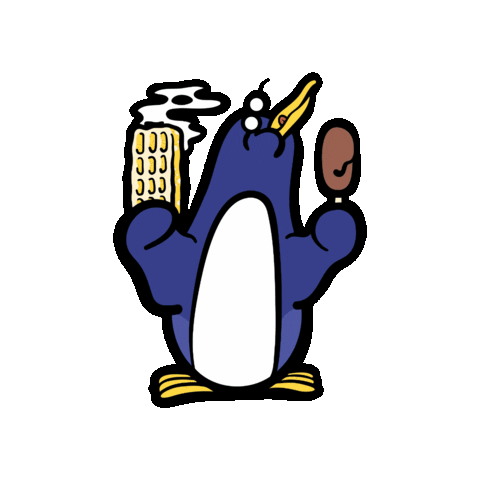 OKAVANGO giphygifmaker icecream waffle pinguin Sticker