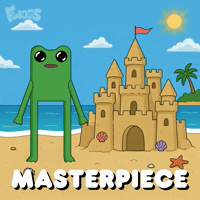 Beach Day Frog GIF by fwogs