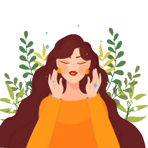 equinocciostudios illustration mood hair plants Sticker