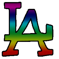Los Angeles Rainbow Sticker by Vienna Pitts