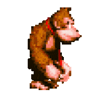 Confused Donkey Kong Sticker