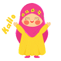 sepasanggerimis hello chibi child greeting Sticker