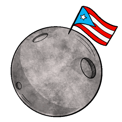 medialhuna giphyupload drawing moon flag Sticker