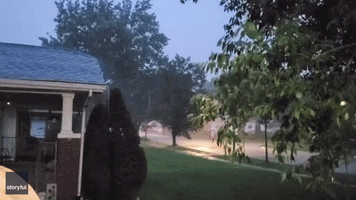 Lightning Strikes a Home in Decatur, Illinois