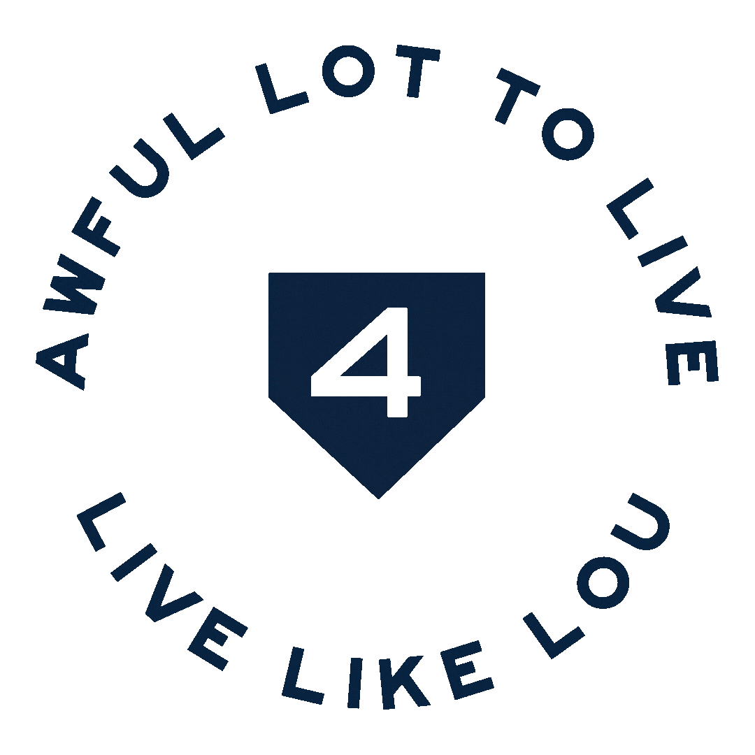 Lou Gehrig Amyotrophic Lateral Sclerosis Sticker by Live Like Lou