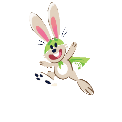 Bunny Hop Sticker by Leanna Lins Wonderland