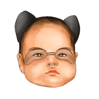 artshet cute sticker baby mood Sticker