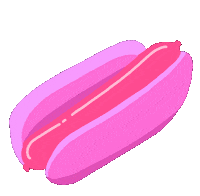 Pink Hotdog Sticker