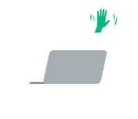 Laptop Waving Sticker by Beauty by Earth