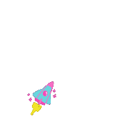 raysakania cute rocket plane terbang Sticker