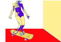 Skate Or Die Art Sticker by Dax Norman
