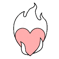 Flaming Hot Love Sticker