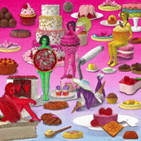 Party Eat GIF by The LSD Hotel