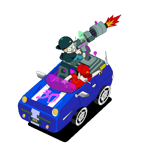 Driving Metal Slug Sticker