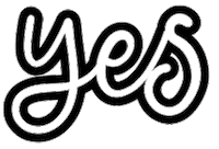 bywinterbird yes lettering handlettering outline Sticker