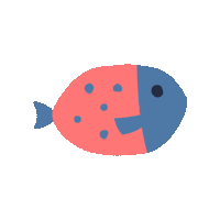 Snow Fish Sticker by BABAUBA