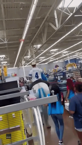 Man Rides 'Unicorn' Into Walmart