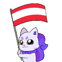 Flag Austria Sticker by Lucky Kat Studios