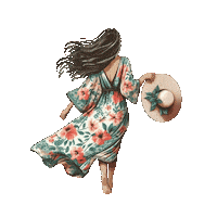 Woman Cabelos Ao Vento Sticker