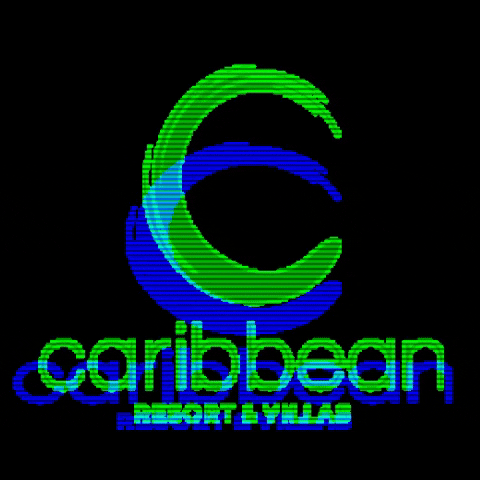 CaribbeanResort giphygifmaker glitch beach ocean GIF
