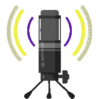 podopolo podcast mic soundwaves podopolo Sticker