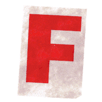 Typography F Sticker