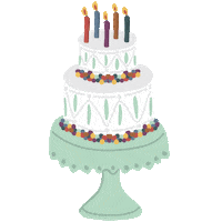Happy Birthday Cake Sticker by Karole Kessler