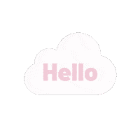 Cloud Hello Sticker