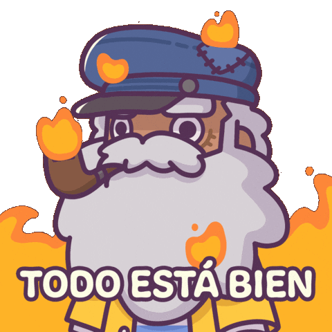 This Is Fine English Sticker by Castaways
