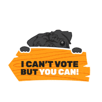 Register To Vote Raised Fist Sticker by Vitalstrats Creative Solutions