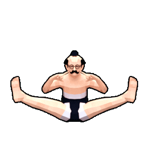 illustrated_jp sticker sumo super uncle Sticker