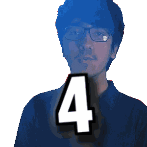 Number Four Sticker