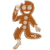 Gingerbread Man Thanksgiving Sticker by Death Wish Coffee