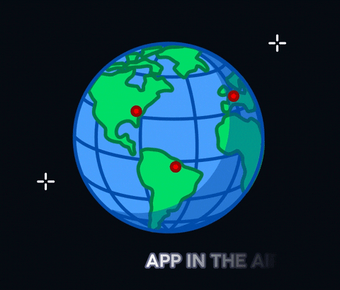 Space Rotate GIF by App in the Air