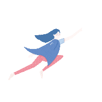 Girl Fly Sticker by LunioTW