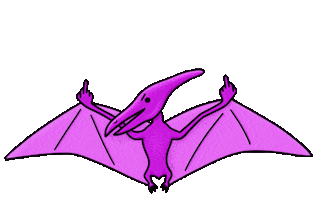 Dino Middle Finger Sticker