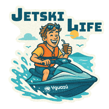 yguazuresort giphyupload jetski yguazu yguazu resort Sticker