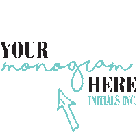 mono monogram Sticker by Initials Inc.