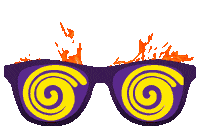 Fire Glasses Sticker by TakisUSA