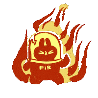 Angry Fire Sticker by Project Perfection