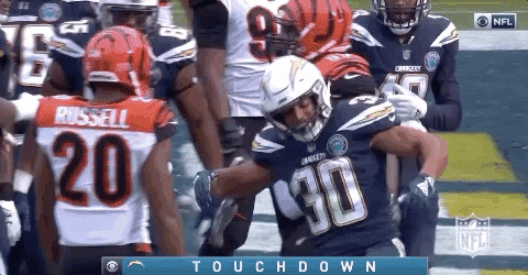 Celebrate Austin Ekeler GIF by Los Angeles Chargers